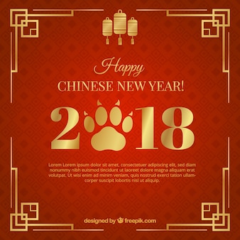 Red & golden chinese new year background