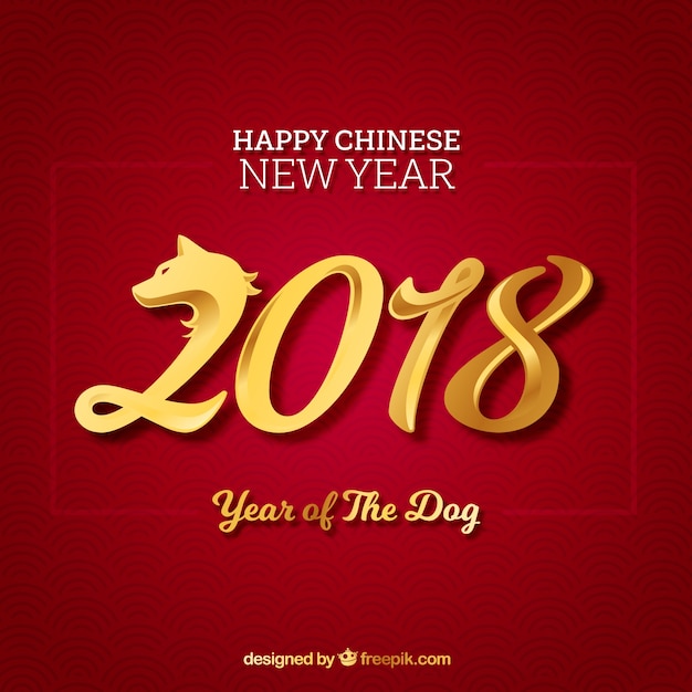 Red & golden chinese new year background