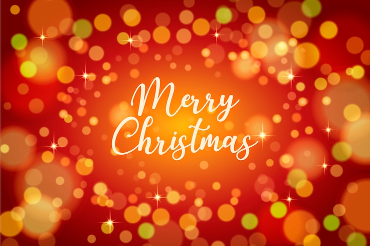 Free Vector red and golden christmas blurred background