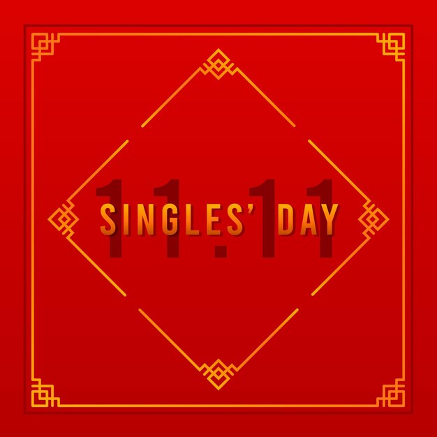 Red and golden singles' day