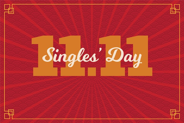 Red and golden singles day