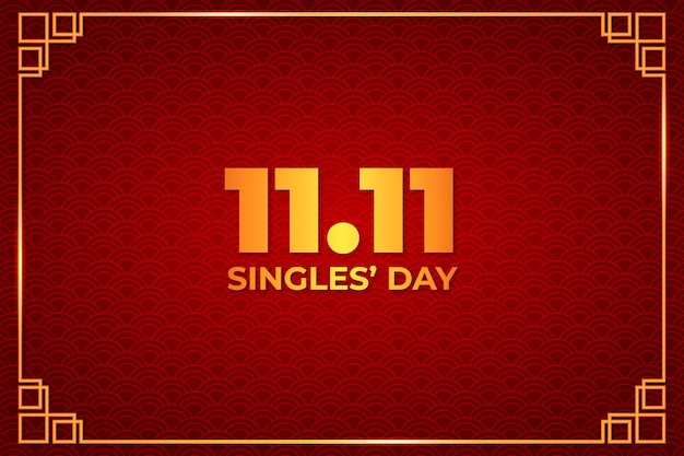 Red and golden singles' day