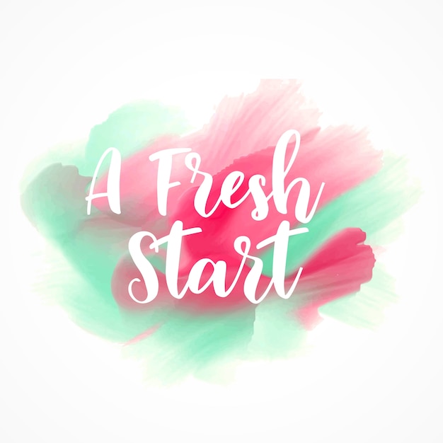 Free vector red and green watercolor stain with text