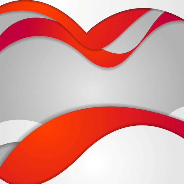 赤​灰色​の​コントラスト​グラデーション​の​波状​の​デザイン​。​ベクトル​の​背景
