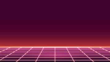 Free vector red grid neon patterned background vector