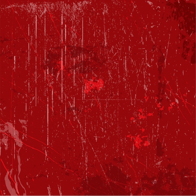 感嘆符と汚れの赤いグランジ背景