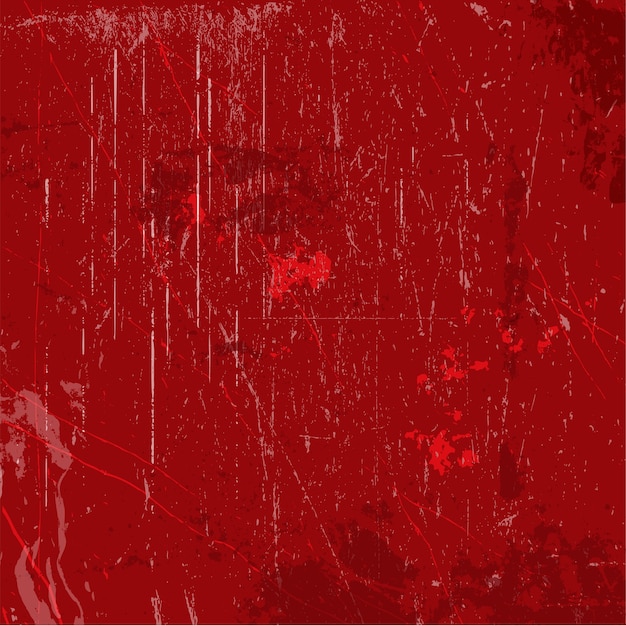 Red grunge background with splats and stains