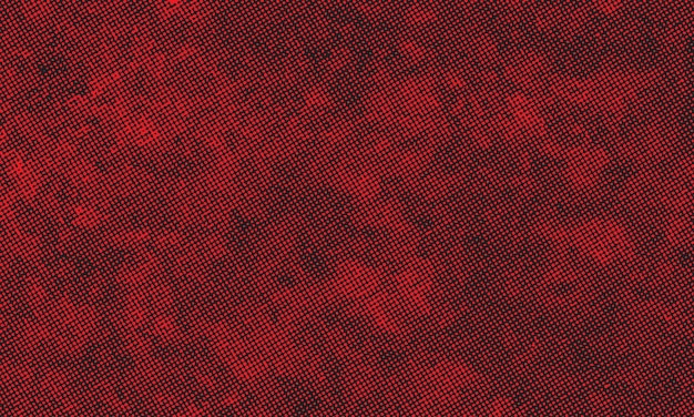 red grunge style halftone pattern background