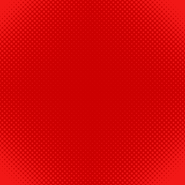 Red halftone dot pattern background - vector design from circles in varying sizes