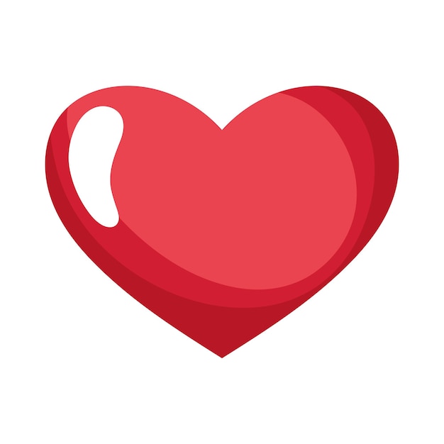 Free vector red heart love