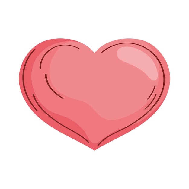 Free vector red heart love