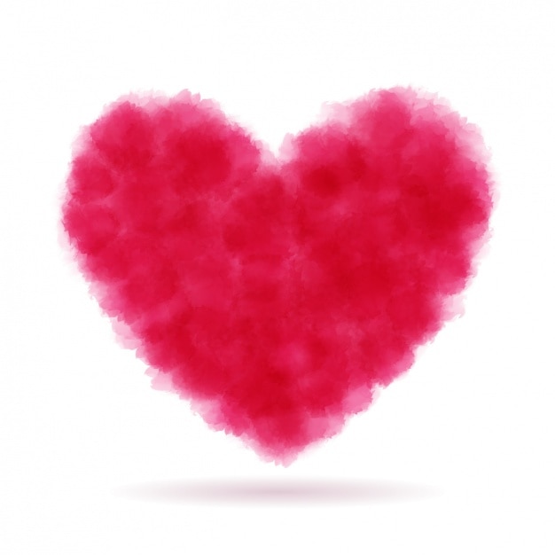 Red heart scribbled