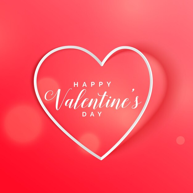 Red heart valentine's day beautiful background