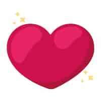Бесплатное векторное изображение Красная сердечная видеоигра изолированная икона