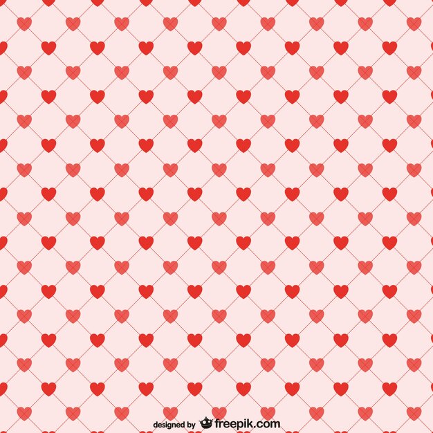 Red hearts background pattern