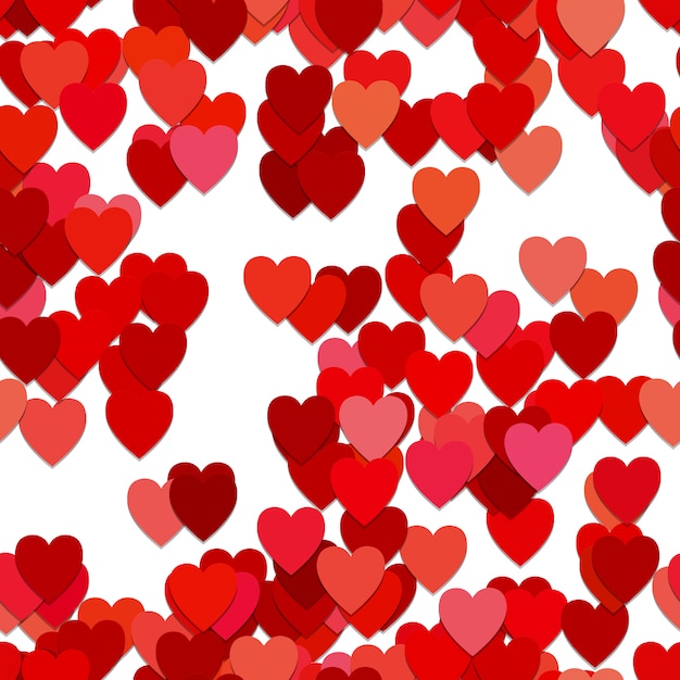 Red hearts pattern background