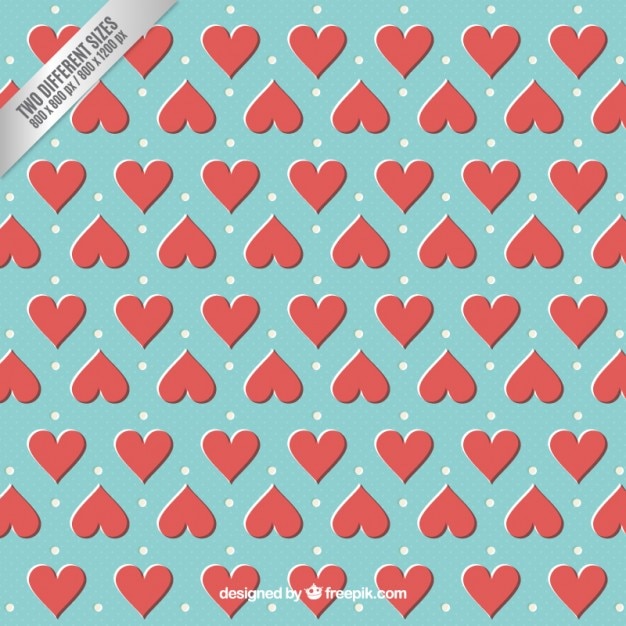 Бесплатное векторное изображение Красные сердца шаблон