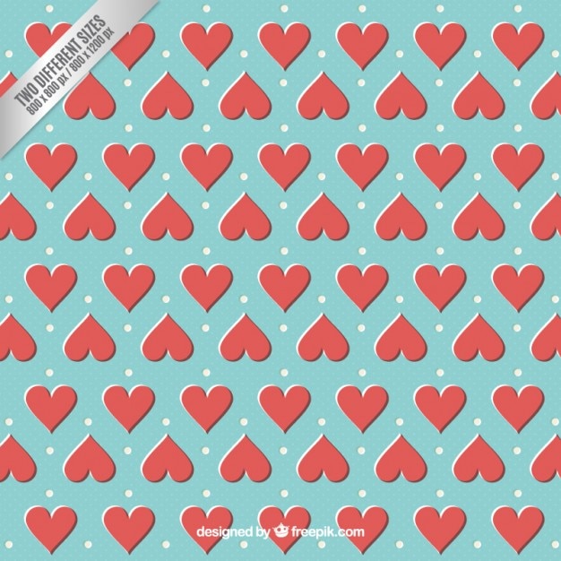 Red hearts pattern