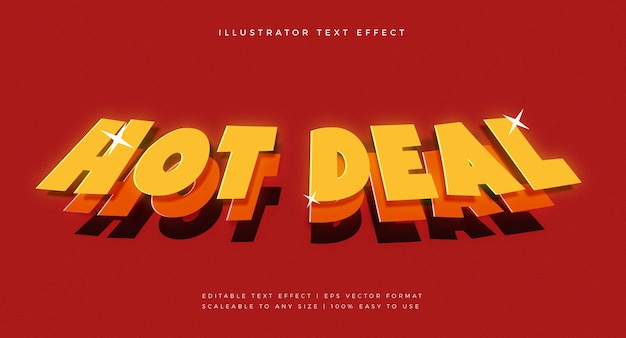 Red hot promotion layered text font effect