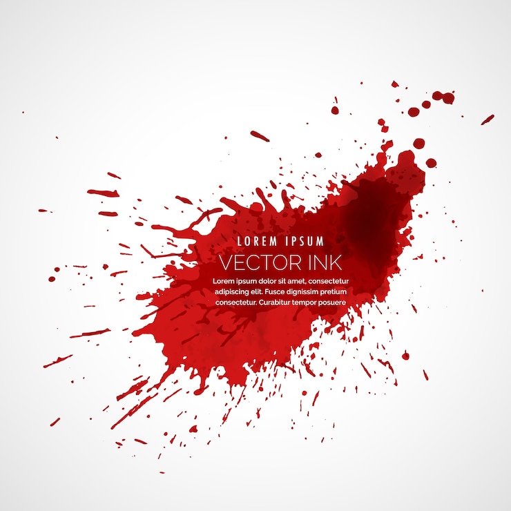 Free Vector red ink splatter vector