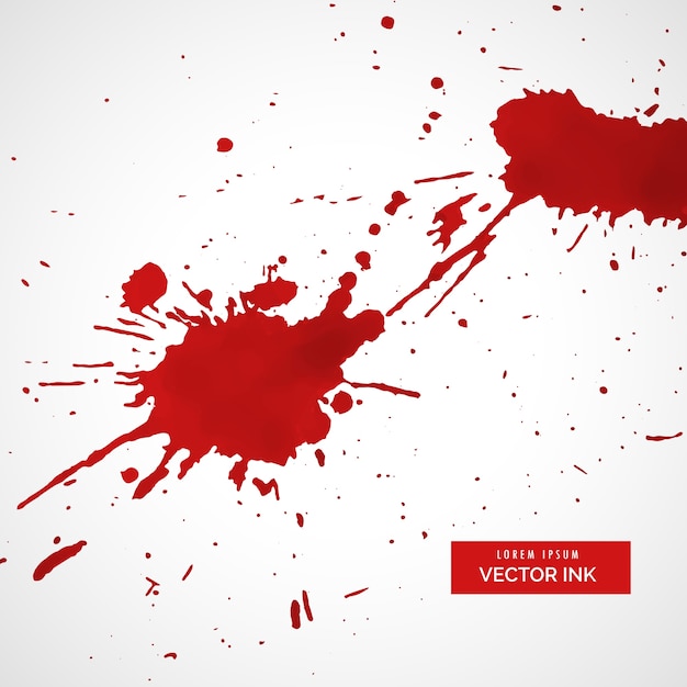 Red ink splatter vector