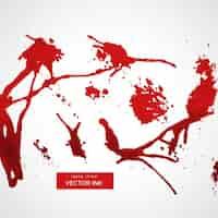 Free vector red ink splatter