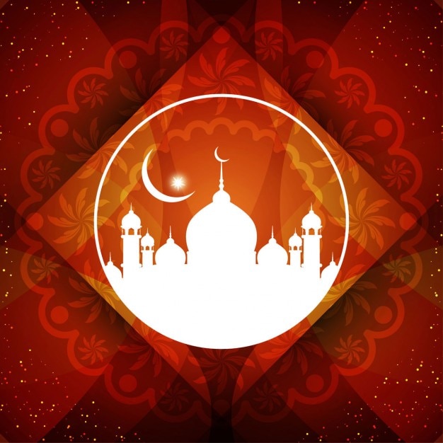 Red islamic background design