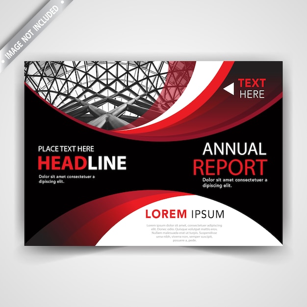 Free vector red leaflet design