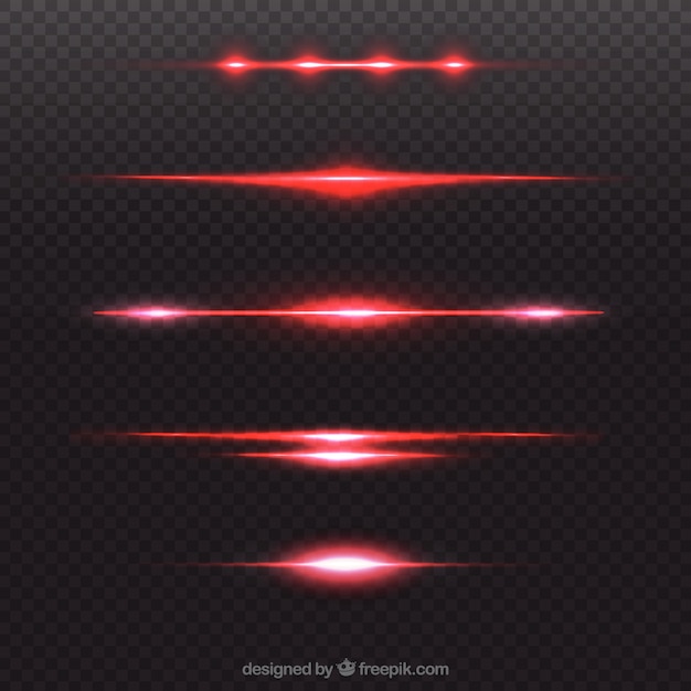 Red lens flare divider collection