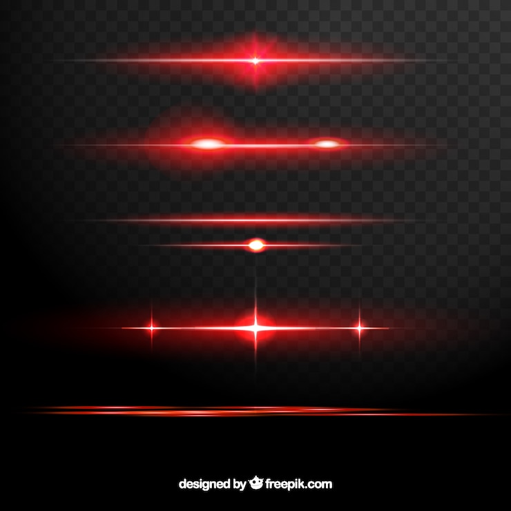 Free Vector red lens flare dividers collection