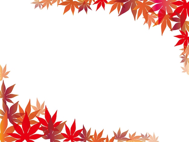 Red Maple Leaf Frame And Background