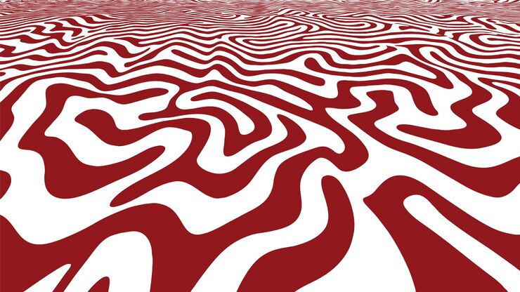 Free Vector red maze pattern background