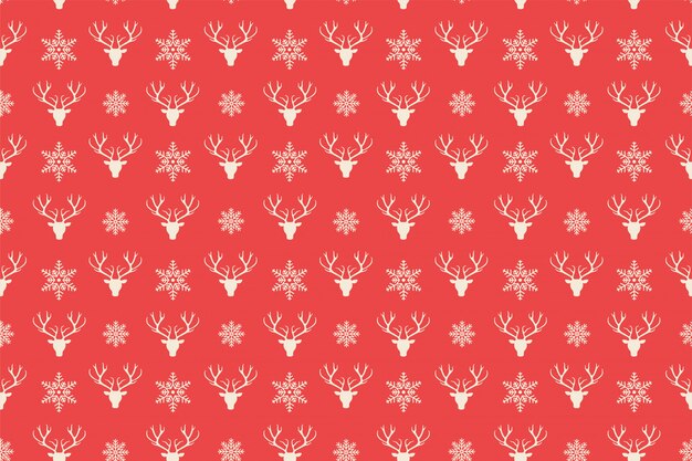 Red Merry Christmas pattern seamless