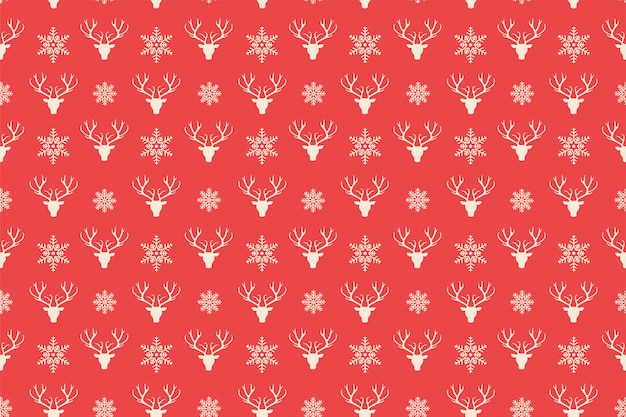 Red Merry Christmas pattern seamless