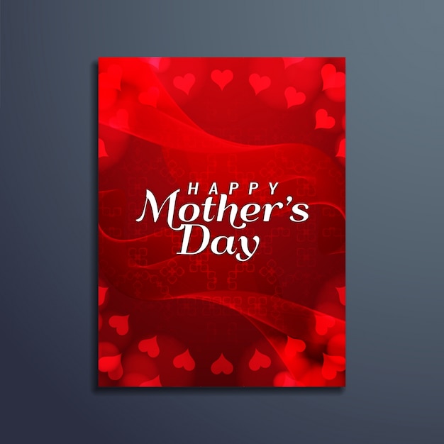 Red mother's day brochure