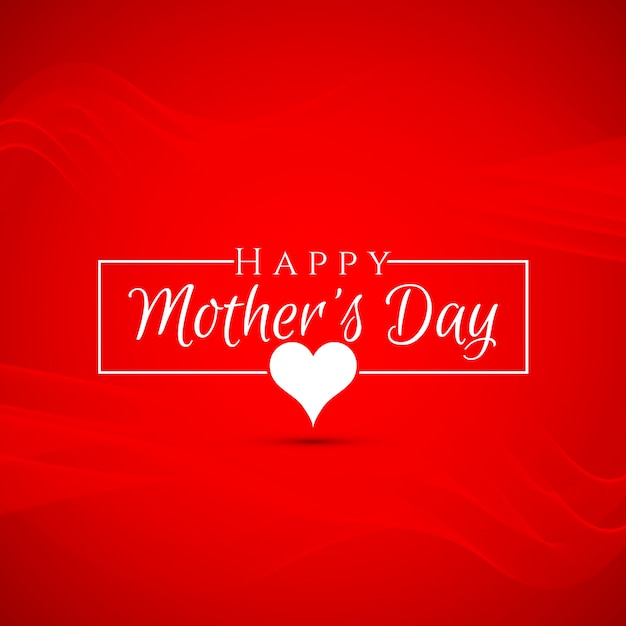 Free vector red mothers day design