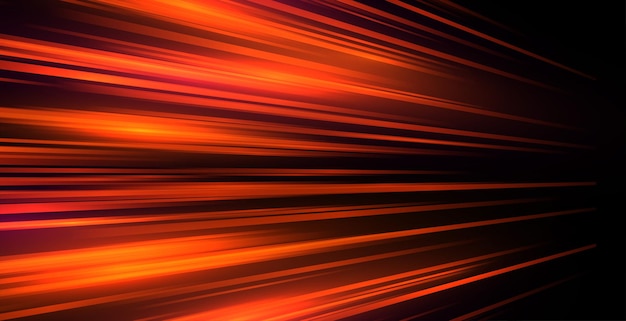 Free vector red motion light trail background in perspective