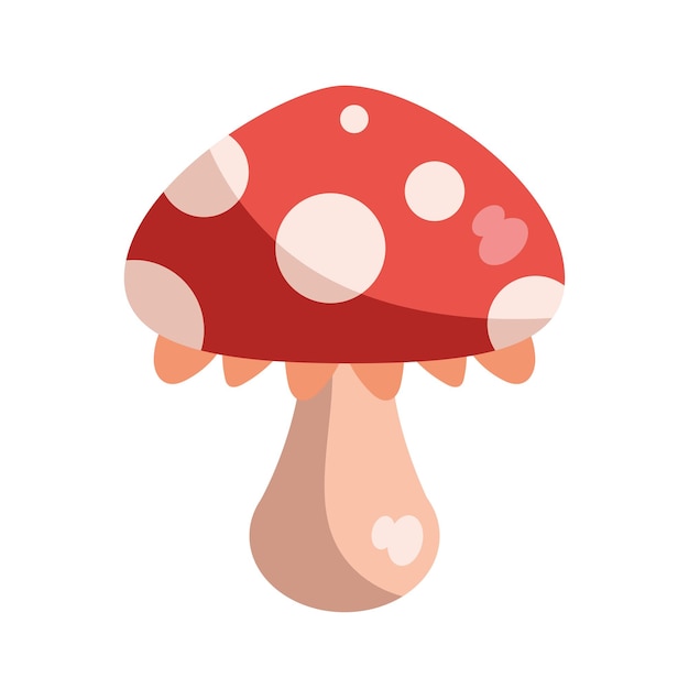 Бесплатное векторное изображение Дизайн красного гриба