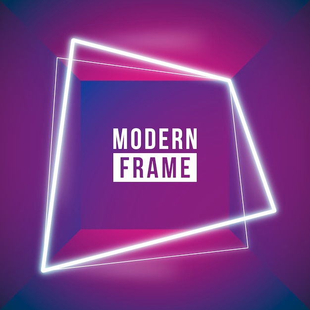 Red Neon Frame Background