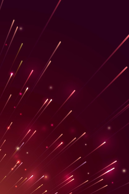 Free vector red neon meteor background design vector