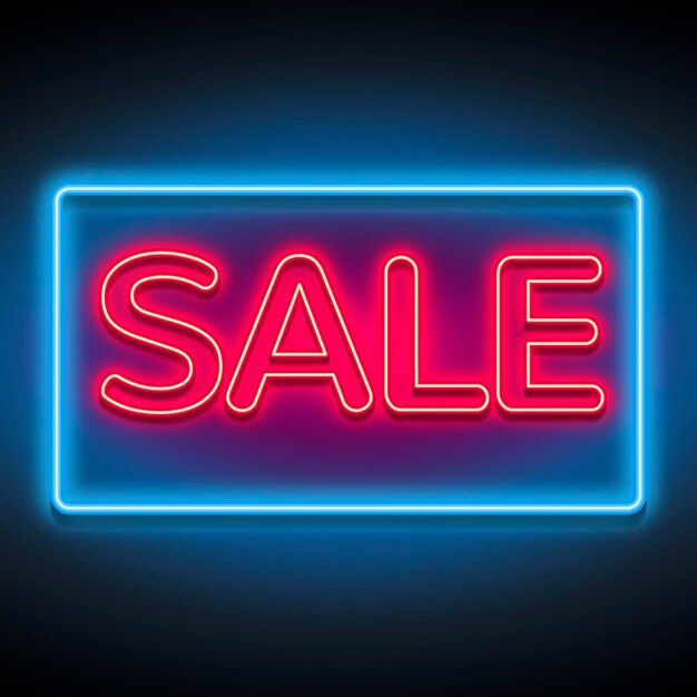 Red neon sale sign