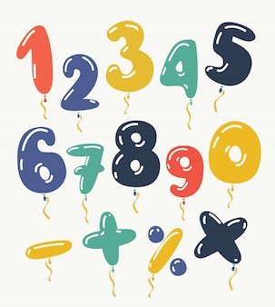 Free Vector Kids Learning Numbers And Mathematics