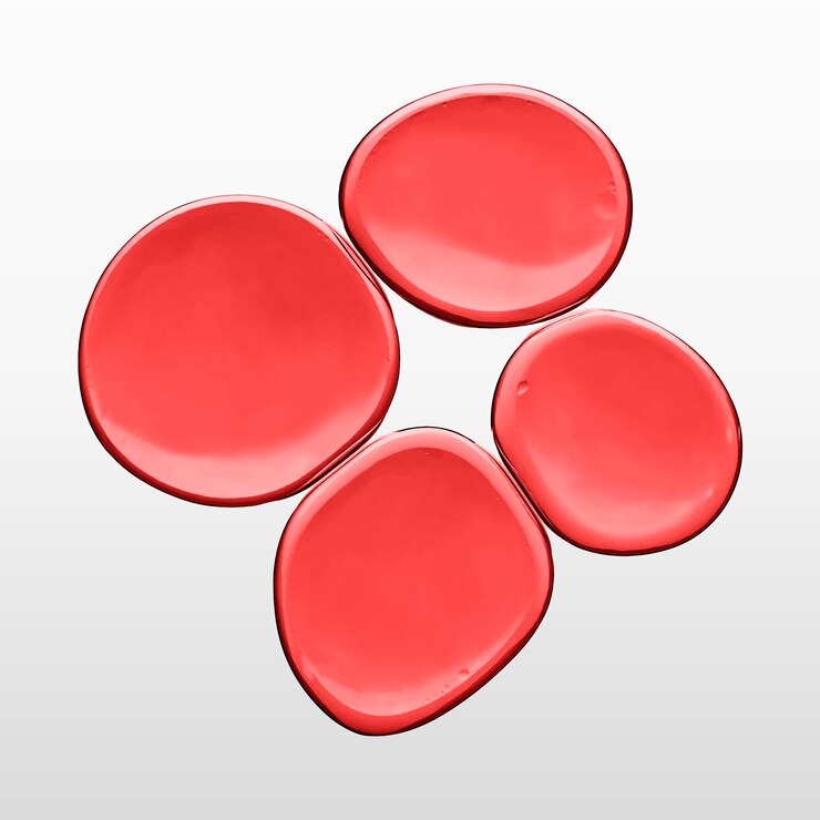Free Vector red oil liquid bubble macro shot vector red blood cell