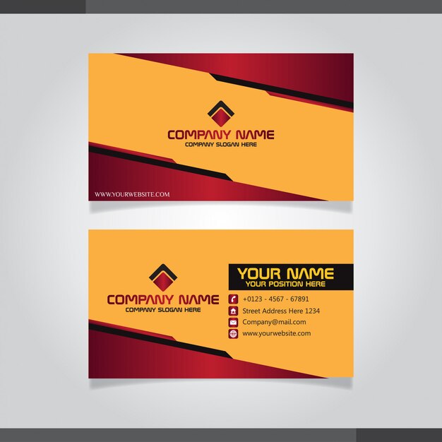 Download Free Red And Orange Modern Creative Business Card And Name Card Premium Vector Use our free logo maker to create a logo and build your brand. Put your logo on business cards, promotional products, or your website for brand visibility.