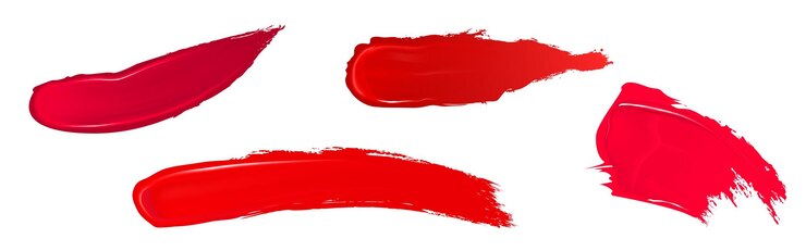 Free Vector red and pink lipstick or nail polish swatch