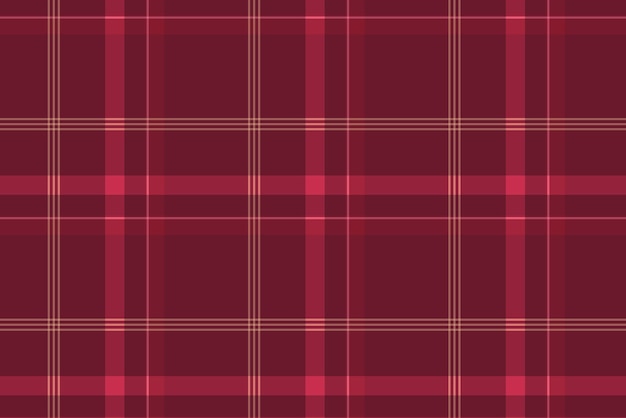 Red plaid background, grid pattern design vector