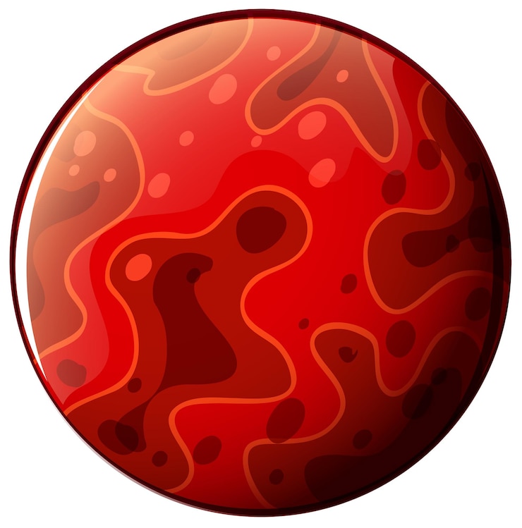 Free Vector a red planet