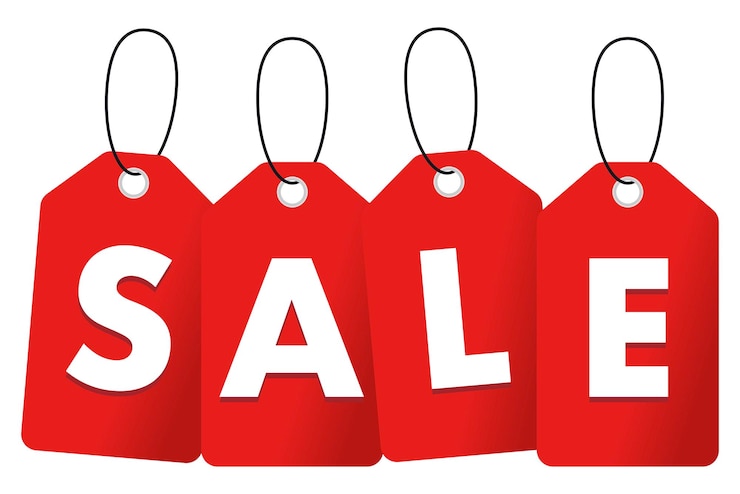 Free Vector red product sale tags