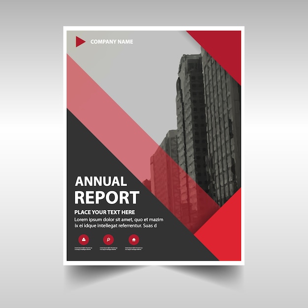 Red profesional business brochure template