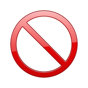 Red prohibited sign Free Vector
